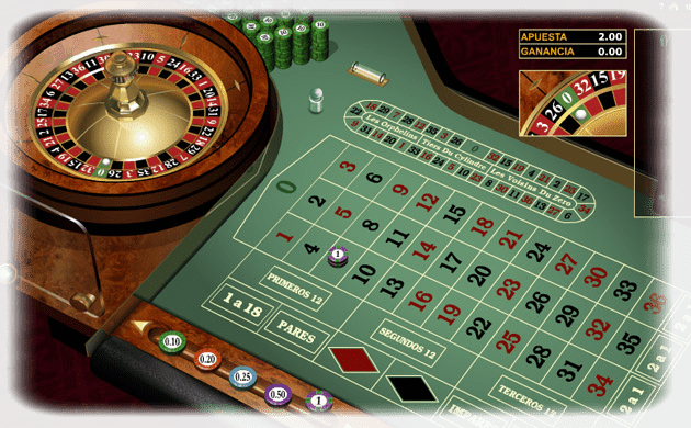 mesa de salon de ruleta de casino virtual